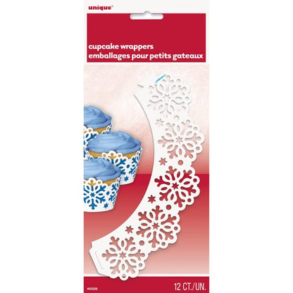 Snowflake Cupcake Wrappers (Pack of 12)