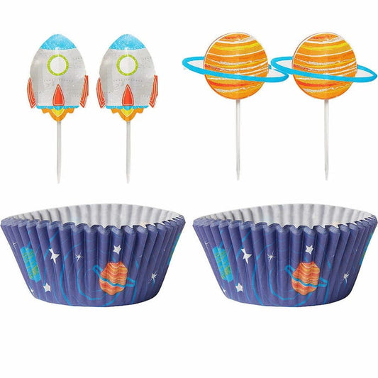 Blast Off Birthday Cupcake Decorating Kit (Set of 24)