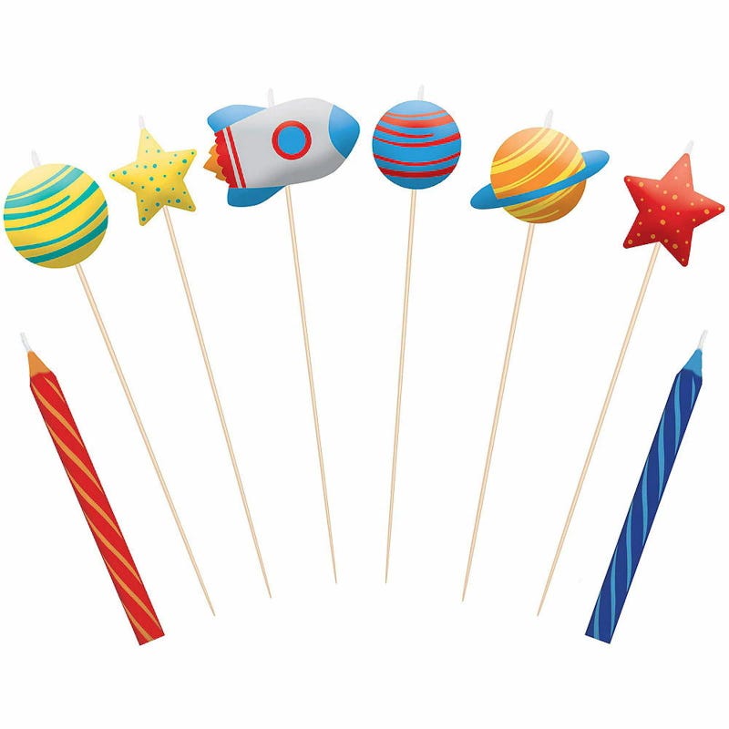 Blast Off Birthday Candles (Set of 8)