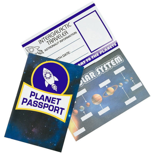 Outer Space Passport Sticker Books (Pack of 12)