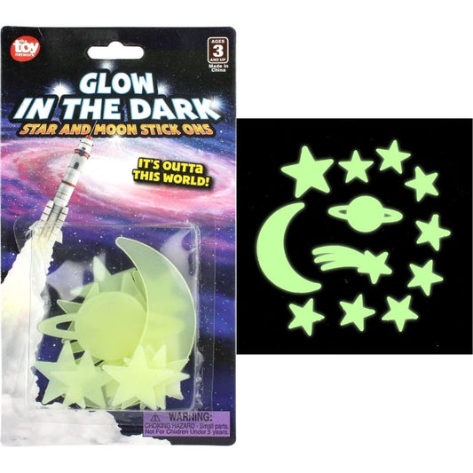 Glow in the Dark Stars and Moon Decorations