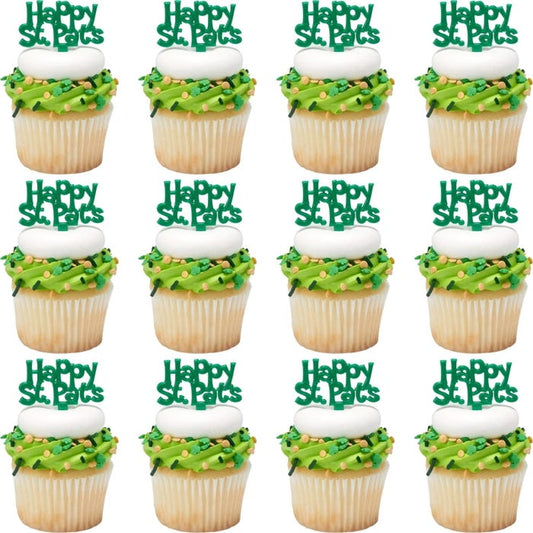 Happy St. Pat's Plastic Picks (Pack of 12)