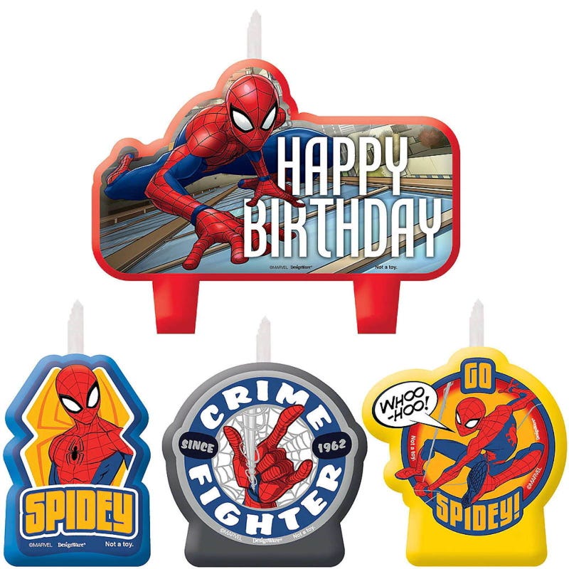 Spiderman Webbed Wonder Candles (Set of 4)