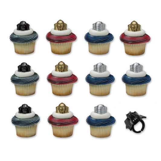 Star Wars Characters Cupcake Rings (Pack of 12)