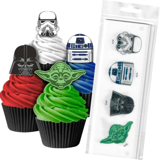 Star Wars Edible Wafer Cupcake Toppers (Pack of 16)