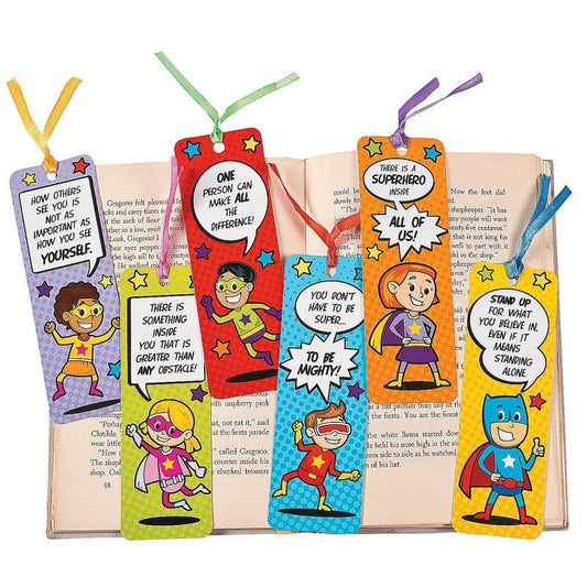 Superhero Bookmarks (Pack of 48)