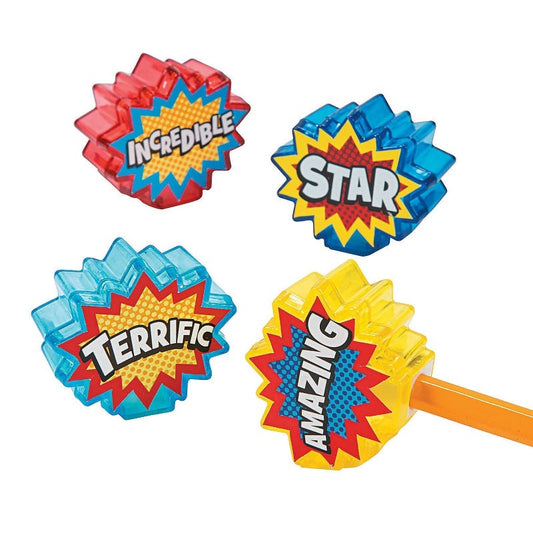 Superhero Pencil Sharpeners (Pack of 12)