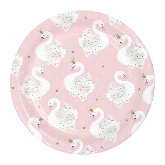 Swan Princess Small Paper Plates (Pack of 8)