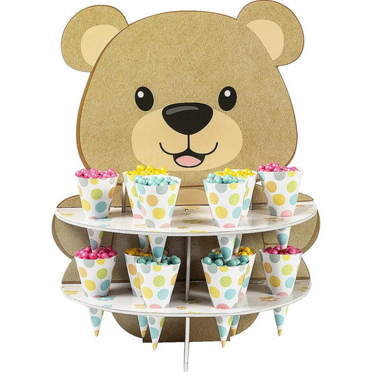 Teddy Bear Treat Stand with Cones