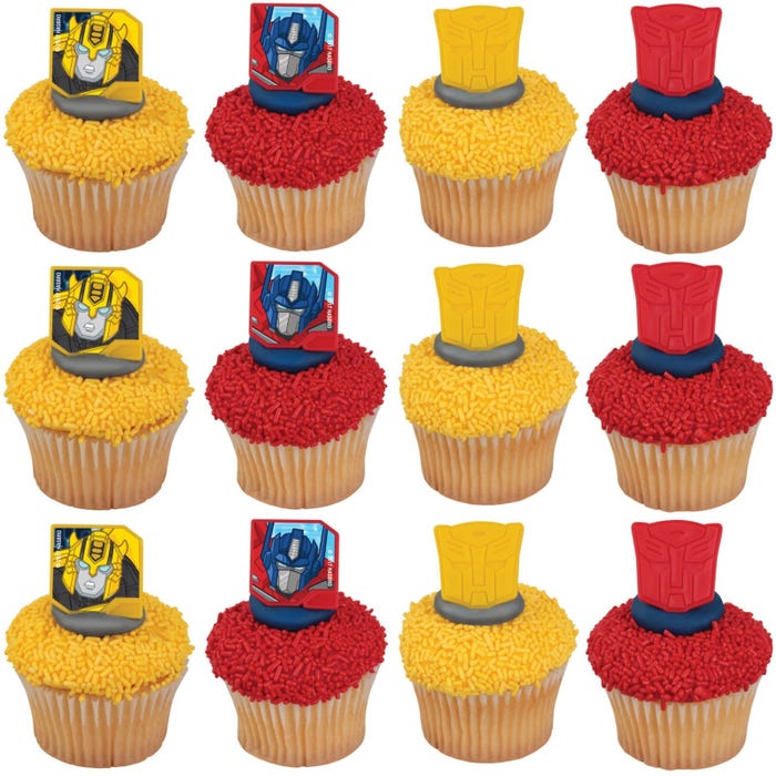 Transformers Autobot Protectors Cupcake Rings (Pack of 12)