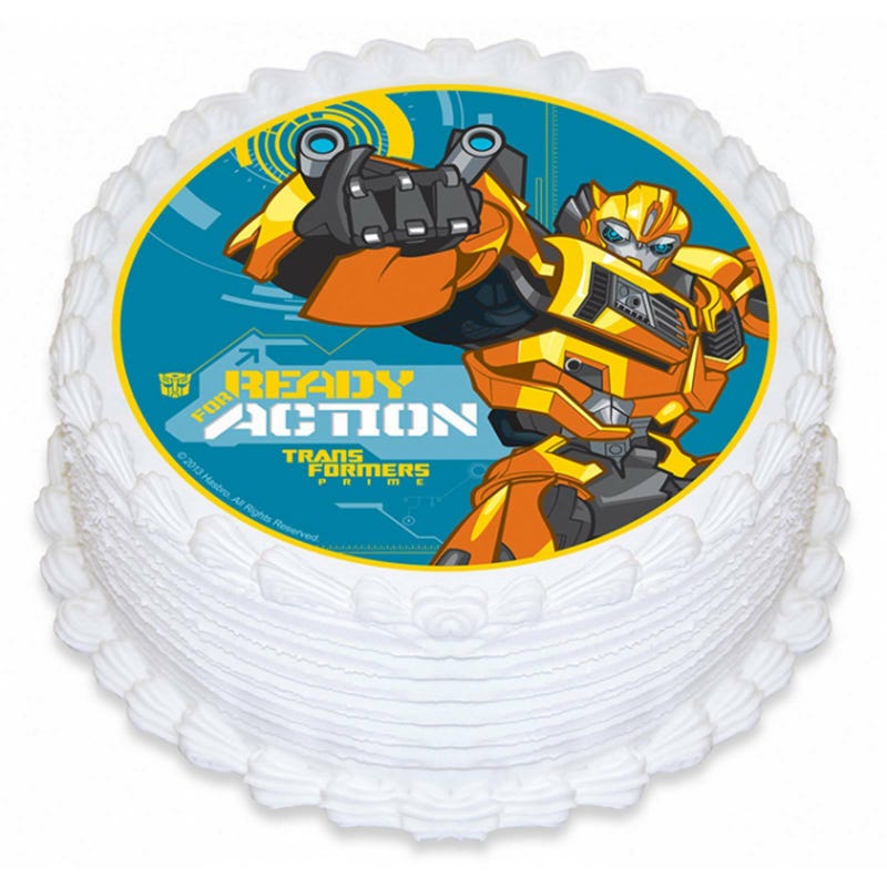 Transformers Bumblebee Edible Icing Cake Decoration