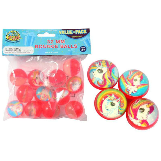 Unicorn Bounce Balls (Pack of 12)