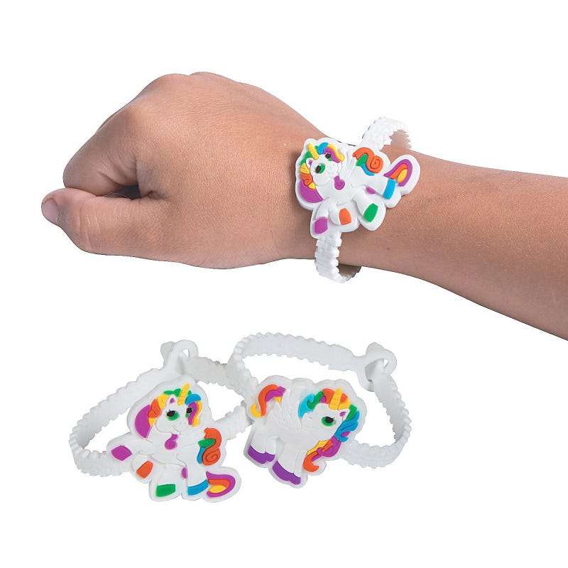 Unicorn Rubber Bracelets (Pack of 12)