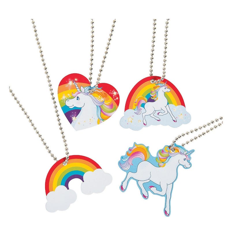 Metal Unicorn Necklaces (Pack of 12)