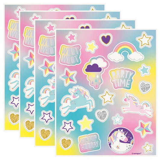 Hip Hooray Unicorn Stickers (4 Sheets)