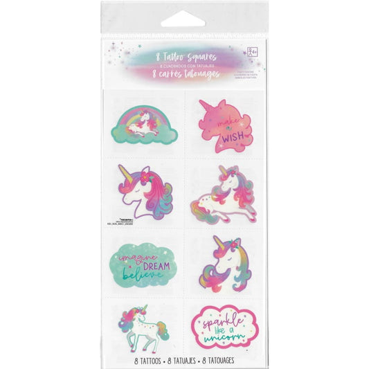 Enchanted Unicorn Tattoos (Pack of 8)