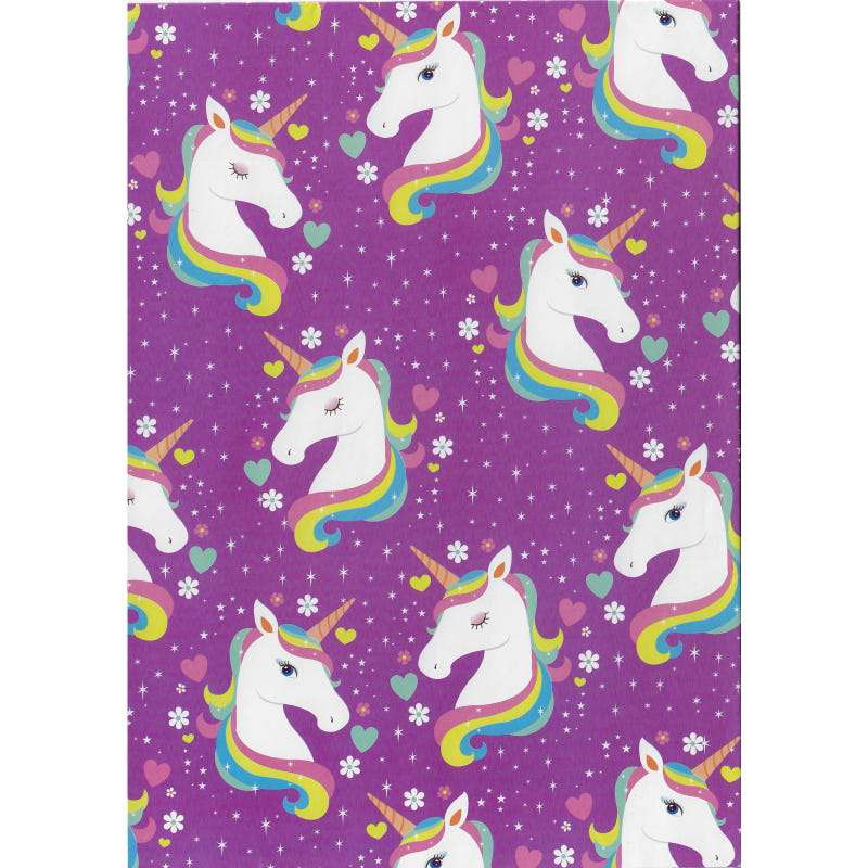 Unicorn Rainbow Wrapping Paper (1 Sheet)