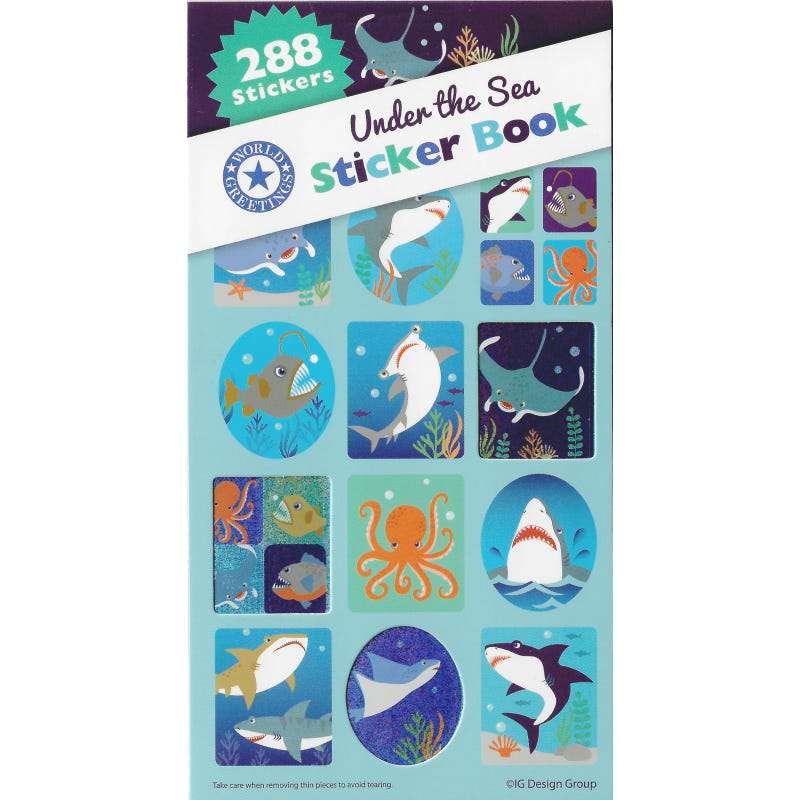 Under The Sea Sticker Book (12 Sheets)