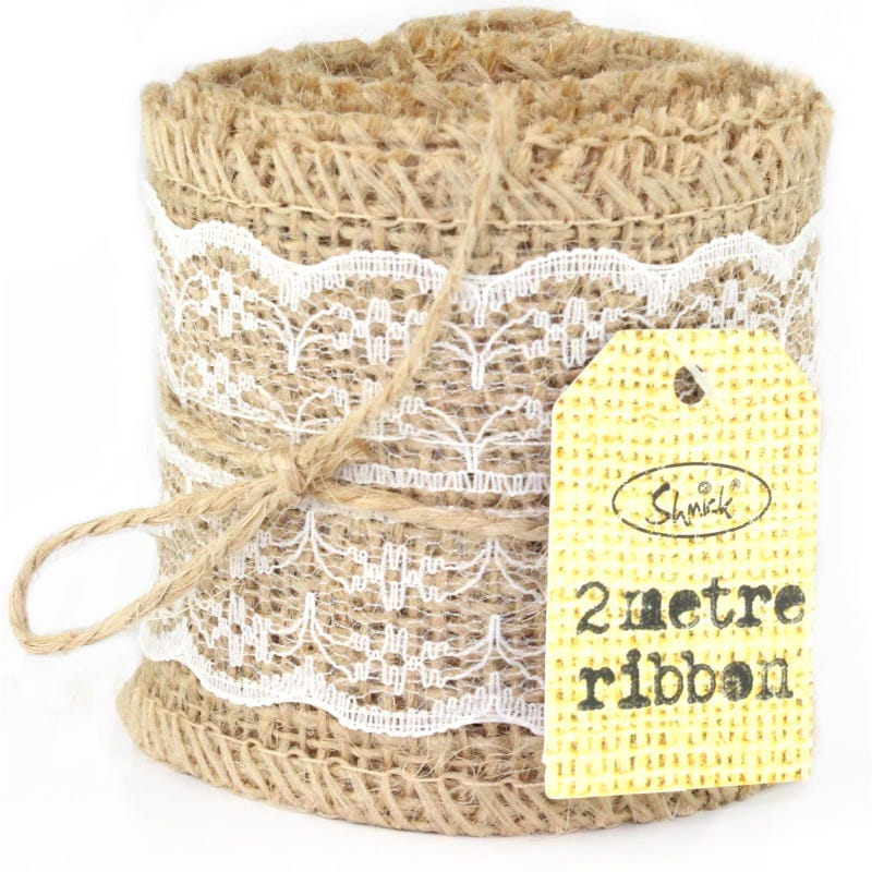 Lace Hessian Ribbon