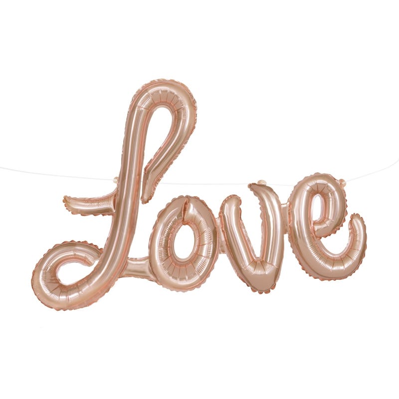 Rose Gold Love Foil Balloon Banner