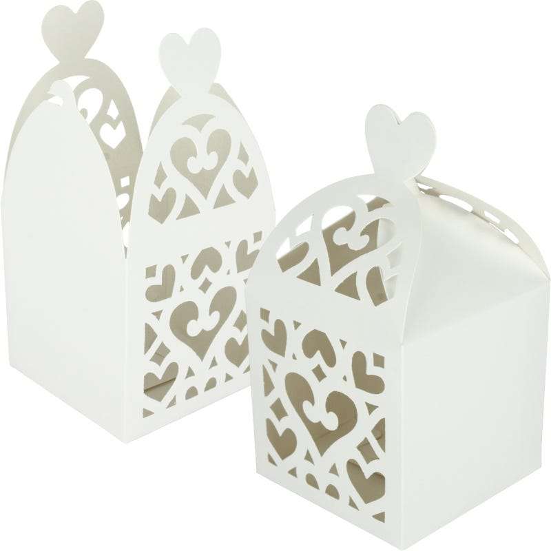 White Lantern Paper Lolly/Treat Boxes (Pack of 50)