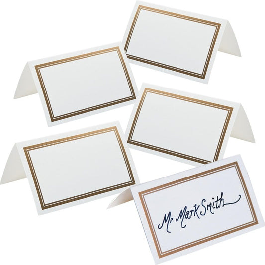 Gold Trim Place Cards (Pack of 50)