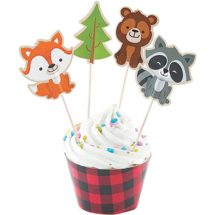 Woodland Party Cupcake Wrappers and Toppers (Pack of 50)