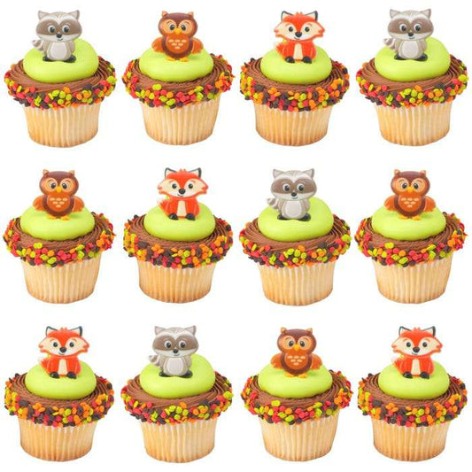 Woodland Animals Cupcake Rings (Pack of 12)