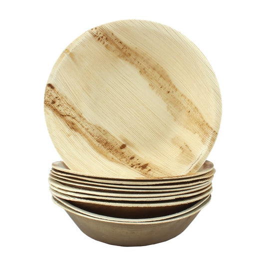 Natural Palm Leaf Bowls (Pack of 10)