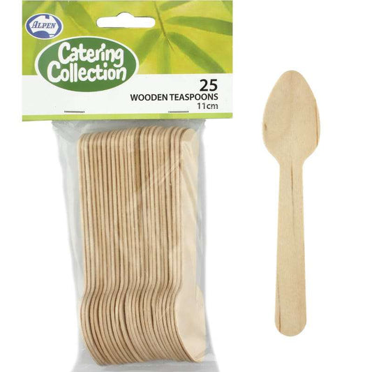 Wooden Teaspoons (Pack of 25)