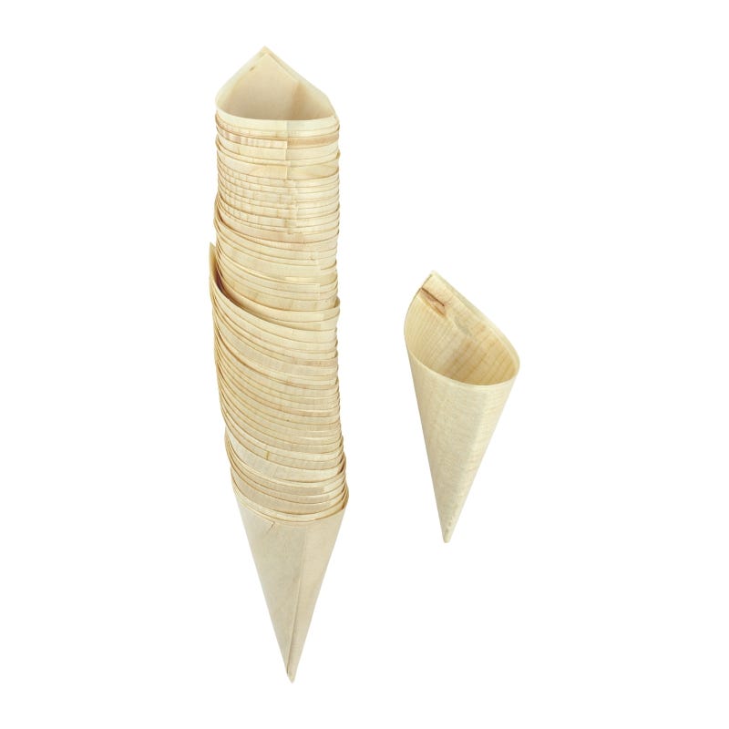 8.5cm Wooden Cones (Pack of 50)