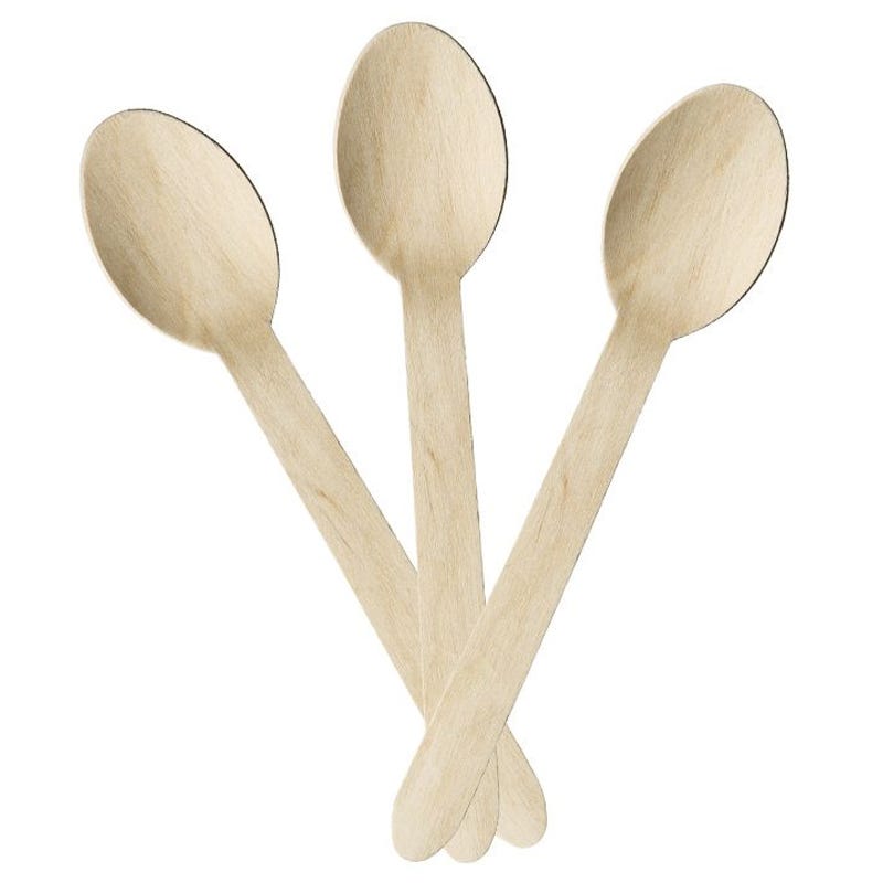 Eco Wooden Spoons (Bulk pack of 100)